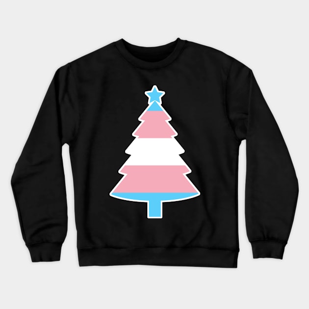 Christmas Tree LGBT Flag Trangender Crewneck Sweatshirt by aaallsmiles